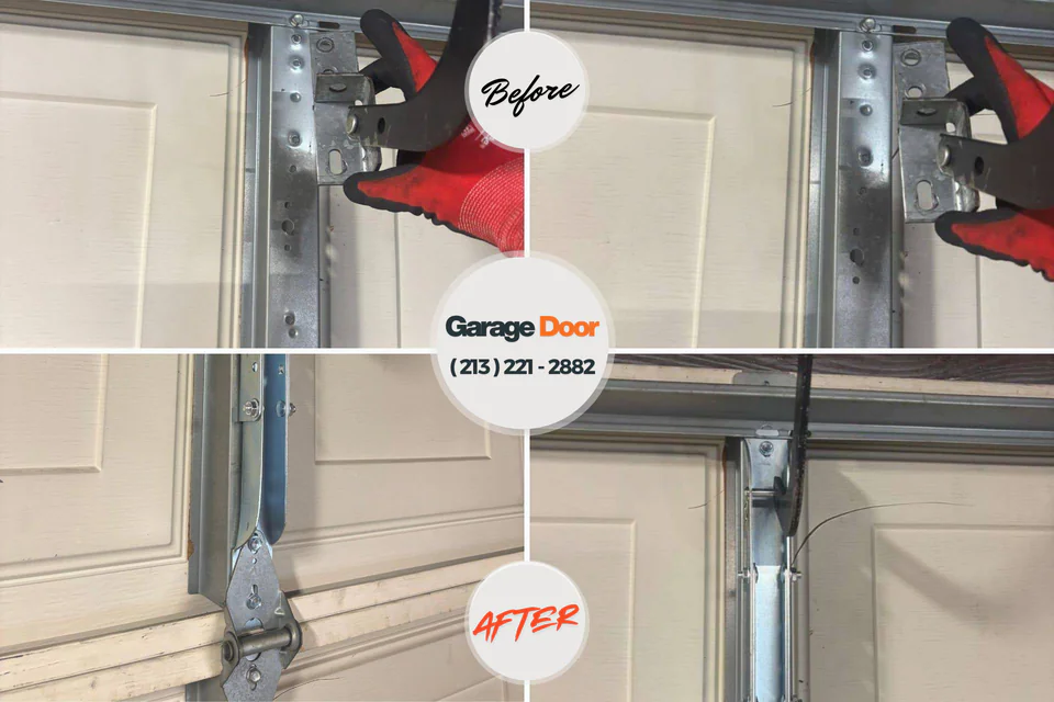 Before and after: garage door repair Union City, IN